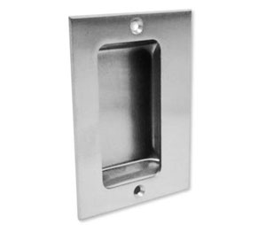 Burns 459P-629 Polished Stainless Steel Flush Pull with T.B. on Face