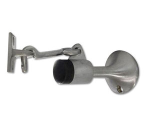 Burns 531-613 Satin Oxidized Oil Rubbed Bronze Heavy Duty Wall Stop with Hook