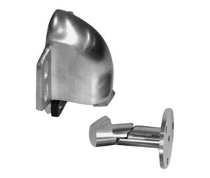 Burns 538-626 Satin Chrome Plated Brass Automatic Wall Type Holder and Stop