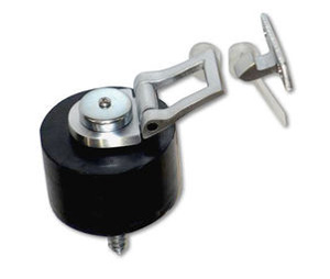 Burns 541-626 Satin Chrome Plated Brass Heavy Duty Floor Stop with Hook