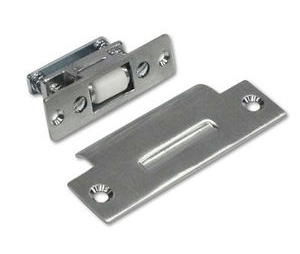 Burns 550 x SP2-606 Satin Clear Coated Brass Roller Latch - 4-7/8