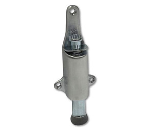 Burns 583-626 Satin Chrome Plated Brass Plunger Stop - Round Face