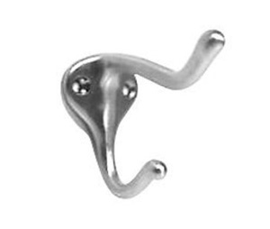 Burns 600-626 Satin Chrome Plated Brass Coat and Hat Hook