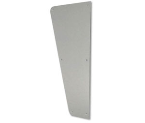 Burns 61-613 7.5" x 15" x 0.05" Satin Oxidized Oil Rubbed Bronze Shaped Push Plate - Screw Mount