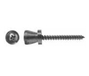 Burns CM30-609 5/16 x 18 Conehead Wood Screw - Blackened Satin Clear Coated Brass