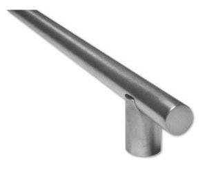 Burns VP4271-68-609 Blackened Satin Clear Coated Brass 68" x 1" Post Mount Square Ends Straight Vertical Door Pull with Oversize Posts