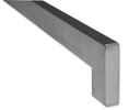 Burns VP8430-16-629 Polished Stainless Steel 16" x 1-1/2" x 3/4" Narrow Rectangular Vertical Door Pull with Square Ends