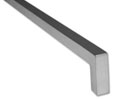 Burns VP8440-24-629 Polished Stainless Steel 24" x 3/4" x 3/4" Square Vertical Door Pull with Square Ends