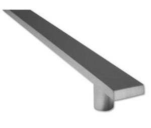 Burns VP8620-10-605 Polished Clear Coated Brass 10" x 3/4" x 1-1/2" Rectangular Vertical Door Pull with 1" Round Posts