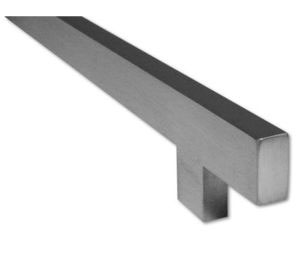 Burns VP8630-74-630 Satin Stainless Steel 74" x 1-1/2" x 3/4" Narrow Rectangular Vertical Door Pull with Rectangular Posts