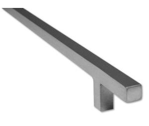 Burns VP8640-38-629 Polished Stainless Steel 38" x 3/4" x 3/4" Square Vertical Door Pull with Square Posts