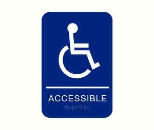 Cal-Royal CACCS68 Handicap Accessible Sign - Blue