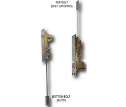Cal-Royal SLAUTOFLM3US26D Auto & Self Latching Flushbolts - Metal Door - Satin Chrome