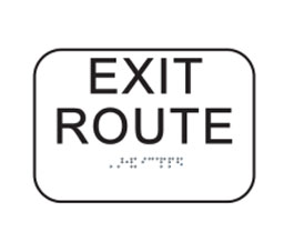 Cal-Royal CAEXRT4534-BLU Exit Route Restoom Sign - Blue