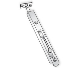 Cal-Royal FLPFB400 US10B Flip Style Mortise Flush Bolt - Antique Bronze