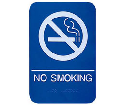 Cal-Royal CANS68-BLU No Smoking Restoom Sign - Blue