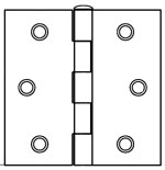 Cal-Royal RH-90 3.5x3.5in Hinge-Full Mortise-Residential Weight-Plain Bearing-Steel Base
