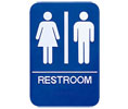 Cal-Royal CARS68-BLK Unisex Restroom Sign - Black