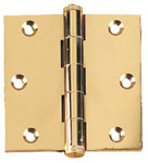 Cal-Royal SBH-35 3.5x3.5in Hinge-Full Mortise-Standard Weight-Plain Bearing-Brass Base