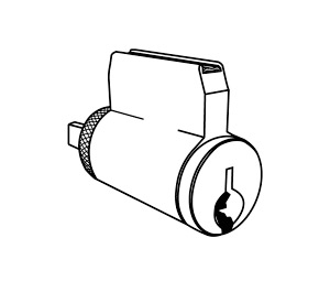 Cal-Royal CX98-800A-3 Universal Knob/Lever Cylinder w/ Falcon/Weiser “E” Keyway - Polished Brass Finish