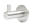 Cal-Royal CH04 US32D Satin Stainless Steel Cylindrical Single Coat Hook with Base 1-5/8" Projection
