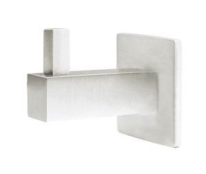 Cal-Royal CH07 US32D Satin Stainless Steel Cubic Single Coat Hook with Base 1-11/16" Projection