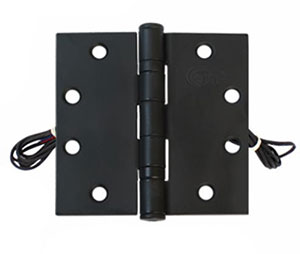 Cal-Royal ELE4BB-31-Black 4.5x4.5in 4 Wire Electric Hinge-Full Mortise-Standard Weight-Ball Bearing-Stainless Steel Base-Black Finish