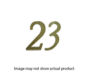 Cal-Royal PN20 2 US3 Die Cast House Number 2 - 4" Height x 3/32" Thick - Polished Brass