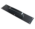 Cal-Royal PULPL715 US1 Aluminum 0.050" x 3-1/2" x 15" Pull Plate - Black