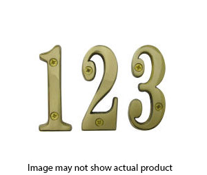 Cal-Royal SBN8 3 US3 Solid Brass House Number 3 - 8" Height x 9/32" Thick - Polished Brass