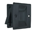 Cal-Royal SDL17 US19 Passage Solid Brass Sliding Door Lock - Black Finish
