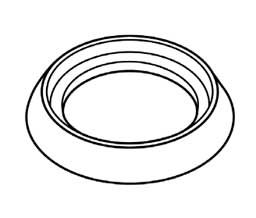 Cal-Royal MCRC250-US26D Cylinder Guard Ring 1/4" - Satin Chrome