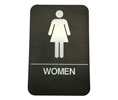 Cal-Royal CAW68-BLK  Women Restroom Sign - Black