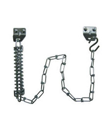 Cal-Royal CCD30 US2C Single Spring Crash Chain Door Guard - Plated Zinc