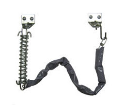 Cal-Royal CDV24 US2C Single Spring Crash Chain Door Guard with Vinyl - Zinc