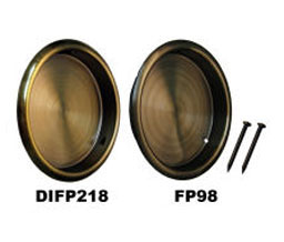 Cal-Royal FP98 US26 Drive In Finger Pull (2 ⅛” Diameter) With Nails - Plated Bright Chromium