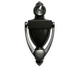 Cal-Royal DK94 US3 Door Knocker With 180 Degree Door Viewer - Bright Brass