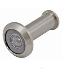 Cal-Royal DV180 US26D Brass Door Viewer with 180 Degree Plastic Lens - Plated Satin Chromium