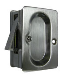 Cal-Royal PASPDL34 US26 Heavy Duty Passage Sliding Door Lock - Plated Bright Chromium