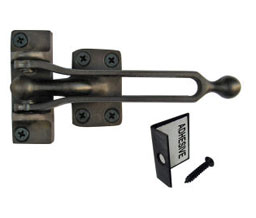 Cal-Royal SBDG00 US26D Solid Brass Door Guard Packed With Angle Protector - Plated Satin Chromium