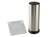 Camar CM552-20-02 8" Tall Glossy Black Steel Metal Cabinet Leg Table&Work Surface Components 