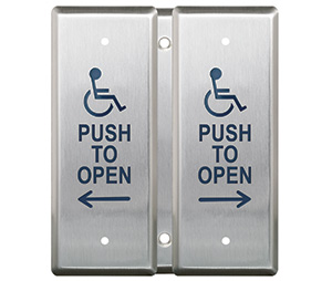 Camden CM-2520 Double Gang Vestibule Push Plate Switch