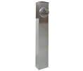 Camden CM-48-DSU-SS 48" Extruded Aluminum Bollard, Stainless Steel	