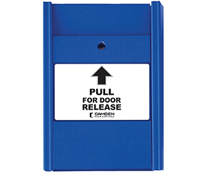 Camden CM-701U Pull Station, Single Gang Mount, Includes 1 N/C Switch, Multiple Labels, Blue Finish