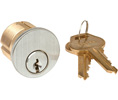 Camden CM-CYL60KD 1-1/8" Mortise Cylinder, Solid Brass Keyed Different, Chrome Finish