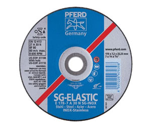 PFERD 419-61114 Type 27 Premium Performance SG-INOX Depressed Center Wheel - 4 1/2" Diam