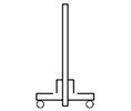Carr LS4005 Legs with Wheels for Lead Shields 