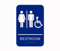 Cal-Royal CARSH68-BLU Unisex Handicap Restroom Sign - Blue