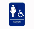 Cal-Royal CAWH68-BLU  Women Handicap Restroom Sign - Blue