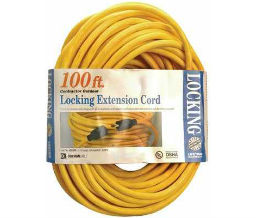 CCI 172-09208 Twist Lock Extension Cords - 50Ft Length - Yellow